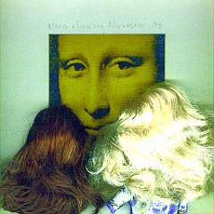 2009 - Mona und Lisa im Museum - 25x25x4,5cm